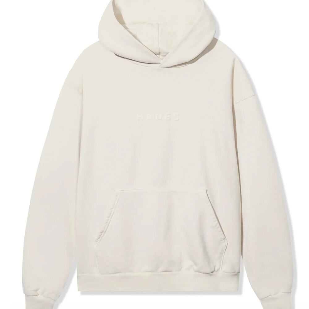 HADES LA Drip puff printed hoodie in off white UNISEX. Men's size S Streewear